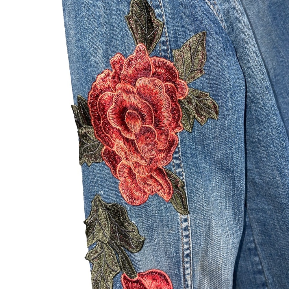 Express Jeans distressed jean jacket XS - Picture 3 of 8